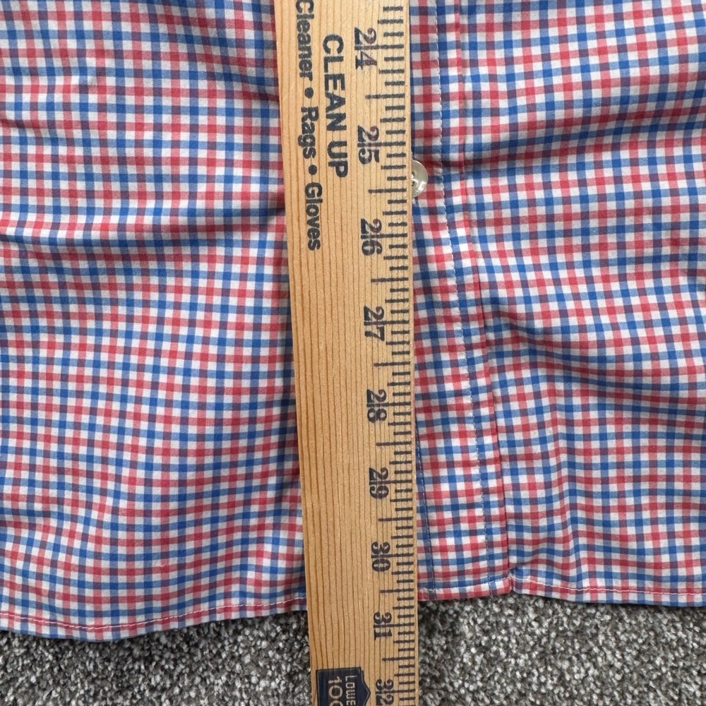 Vineyard Vines‎ Button Down Men's XL Red Blue Gingham Performance Whale Shirt - Picture 4 of 6